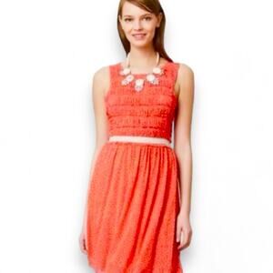 Postmark Anthropologie Red Tank Polka Dot Dress Medium 9-h15stcl